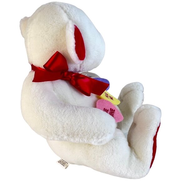Hallmark Hug Me Teddy Bear Plush Candy Conversation Hearts Stuffed Animal Toy 9" - Picture 6 of 11